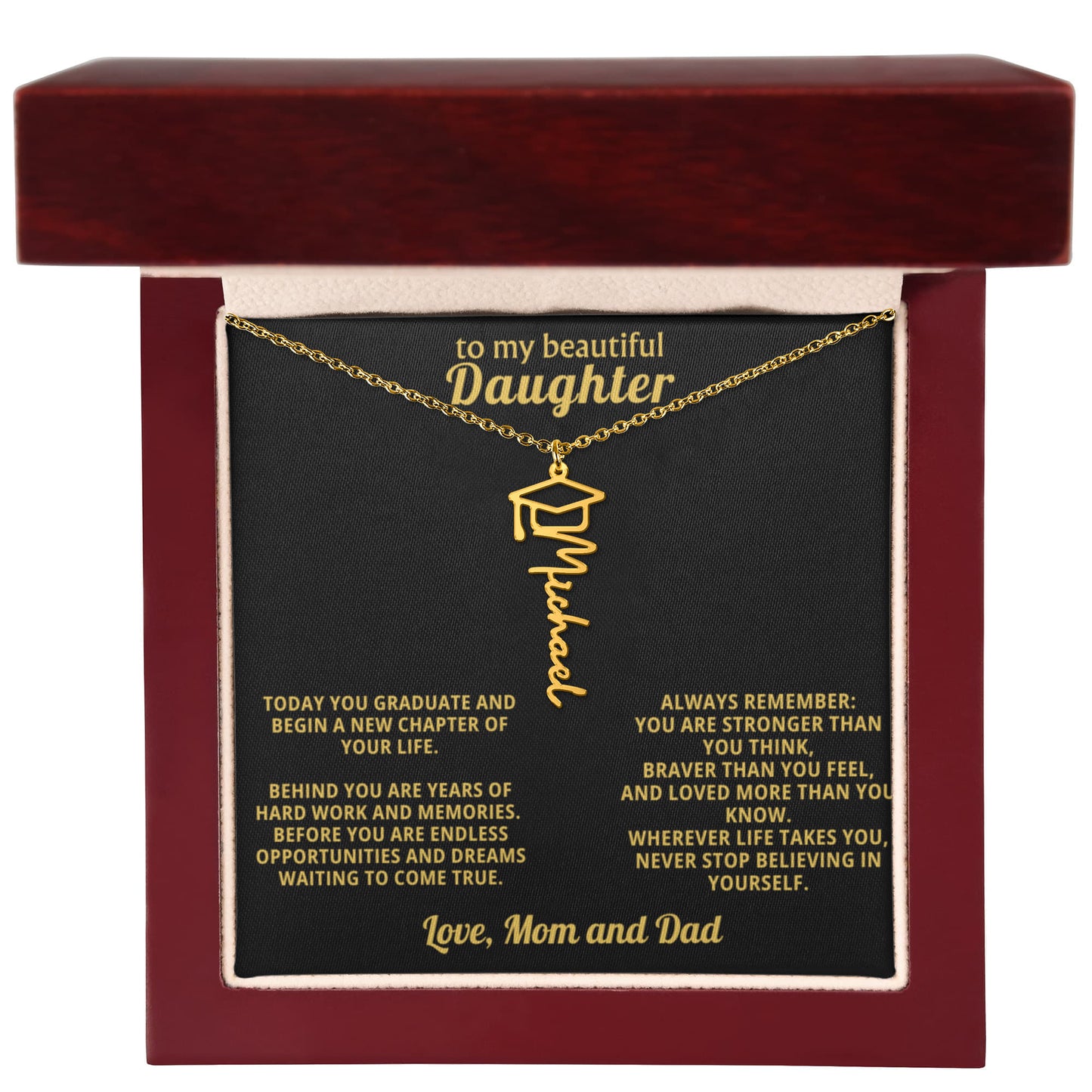 Graduation Gift for Daughter – Personalized Name Necklace