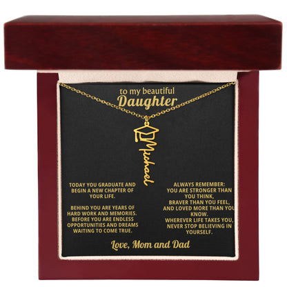 Graduation Gift for Daughter – Personalized Name Necklace