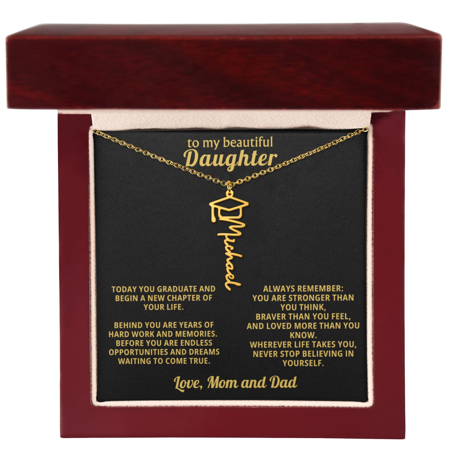 Graduation Gift for Daughter – Personalized Name Necklace