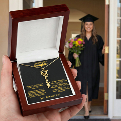 Graduation Gift for Daughter – Personalized Name Necklace