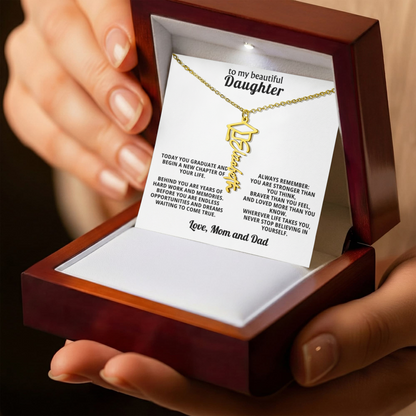 Personalized Graduation Necklace for Daughter – Name Gift